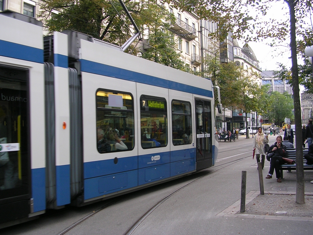 Tram at Zurich Bahnhofstrasse