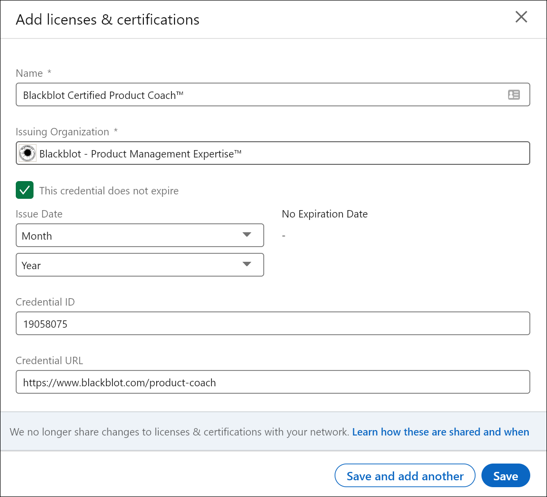 Add Blackblot Certified Product Coach to Your LinkedIn profile Add Blackblot Certified Product Coach to Your LinkedIn profile